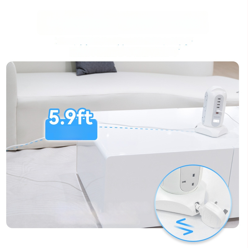 Yohome toranj-stil multifunkcionalni pametni sigurnosni produžni kabel s mogućnošću pohrane