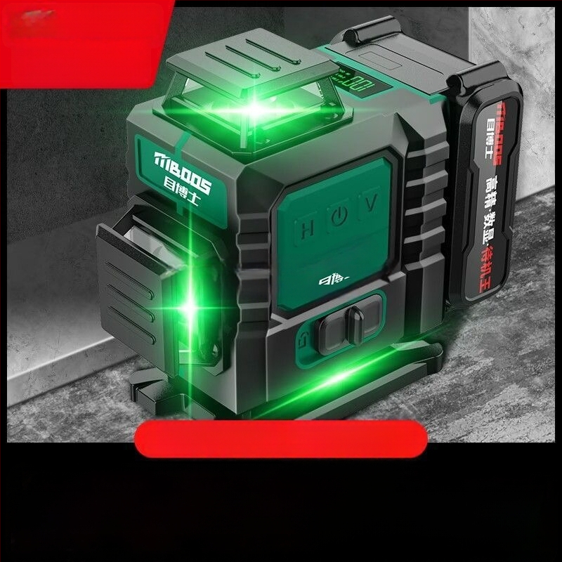12-ridade lasernivell, automaatne taseme seadmine, välistingimustes kasutamiseks, seinale paigaldatav, infrapunane laser