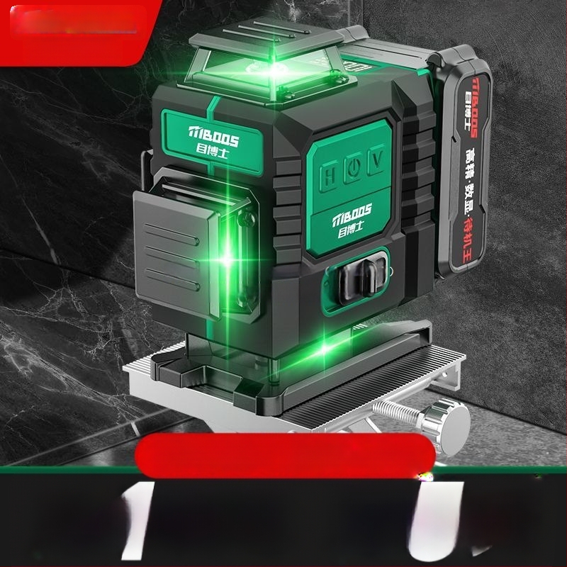 12-ridade lasernivell, automaatne taseme seadmine, välistingimustes kasutamiseks, seinale paigaldatav, infrapunane laser