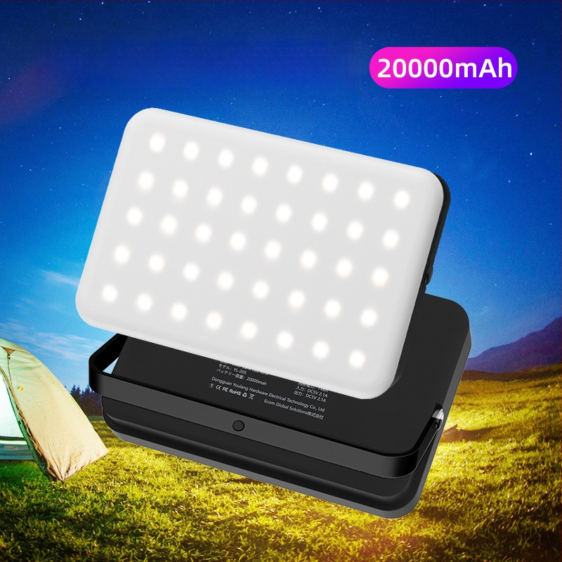 LED matka- ja hädavalgus, laetav, 20000mAh, 1200 lm, IP65 veekindel, kaasaskantav ja riputatav