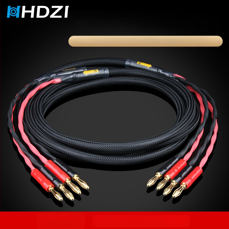 HiFi kõlarikaabel – kuldplaatin, hapnikuvaba vask tuum, puhas vask, mõeldud võimendi ja kõlarite ühendamiseks, CCC sertifikaat