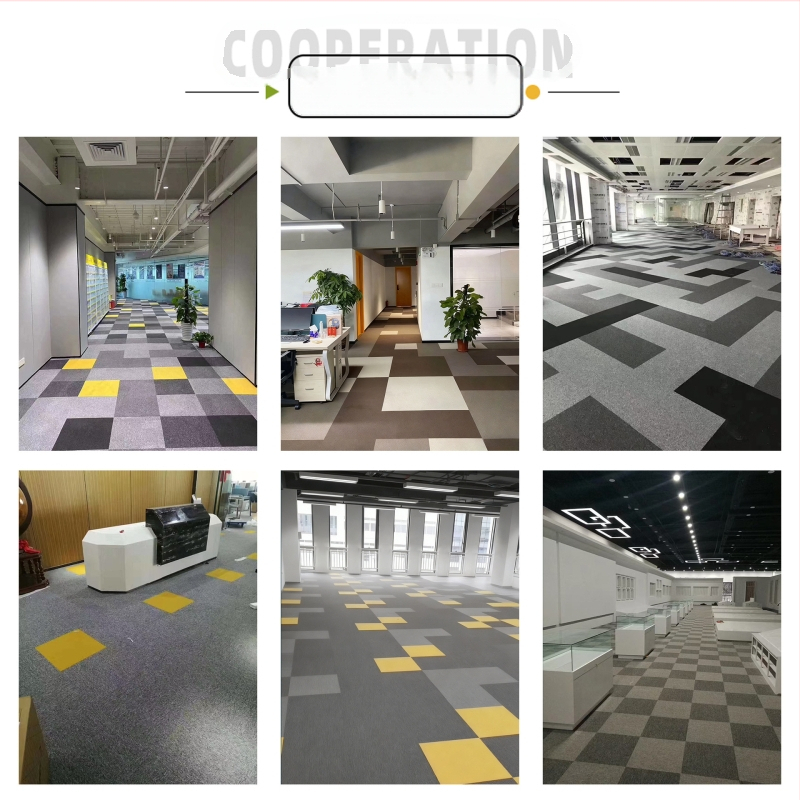 Kontori vaip PVC, ruuduline põrandamatt, masinane kudumine, polüpropüleeni kiud 51–60%