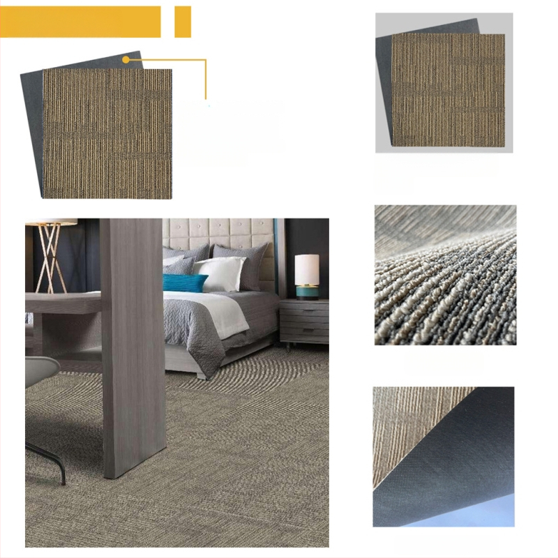 Kontori vaip PVC, ruuduline põrandamatt, masinane kudumine, polüpropüleeni kiud 51–60%