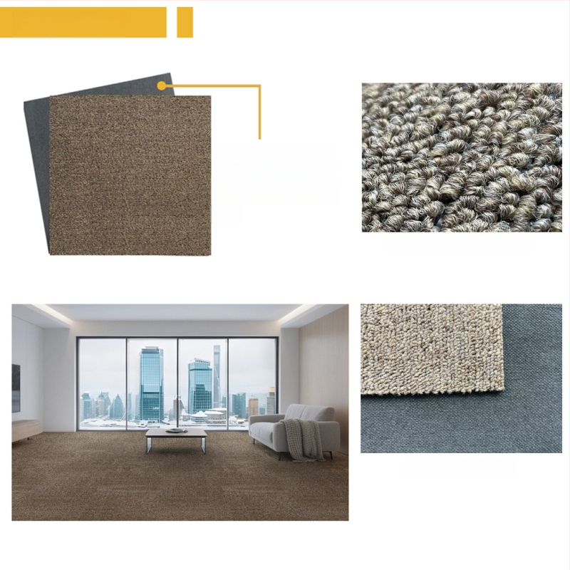 Kontori vaip PVC, ruuduline põrandamatt, masinane kudumine, polüpropüleeni kiud 51–60%