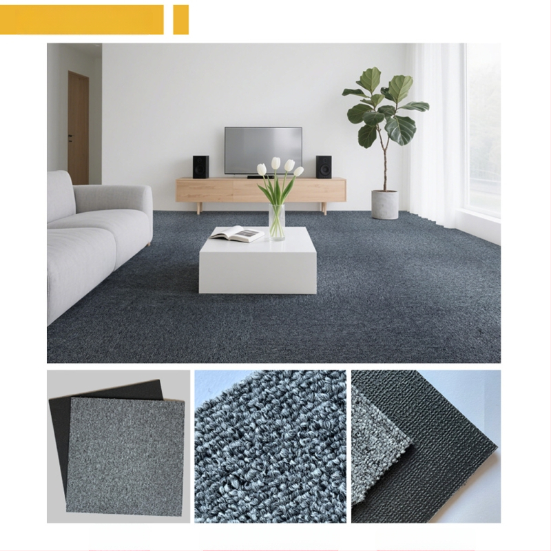 Kontori vaip PVC, ruuduline põrandamatt, masinane kudumine, polüpropüleeni kiud 51–60%