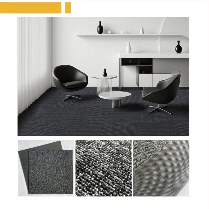 Kontori vaip PVC, ruuduline põrandamatt, masinane kudumine, polüpropüleeni kiud 51–60%