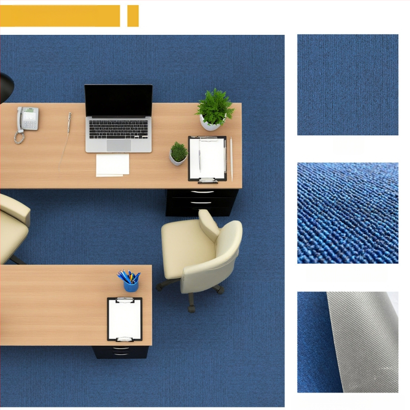 Kontori vaip PVC, ruuduline põrandamatt, masinane kudumine, polüpropüleeni kiud 51–60%