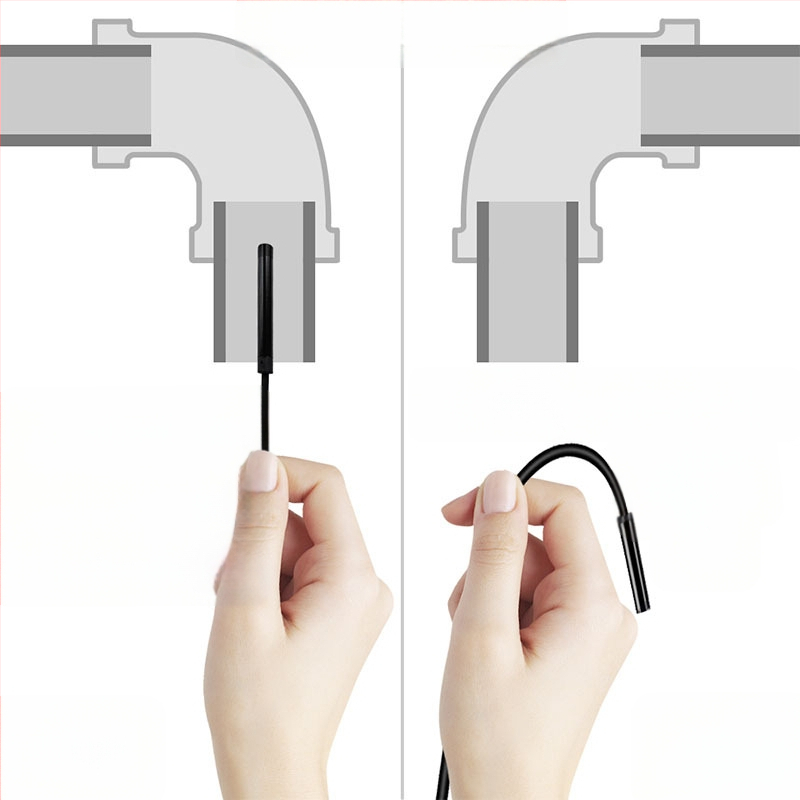 Android Type-C HD endoskoop – veekindel visuaalne sond kliimaseadmete, autoremont ja tööstuslike torude jaoks, mudel HK-5.5-T