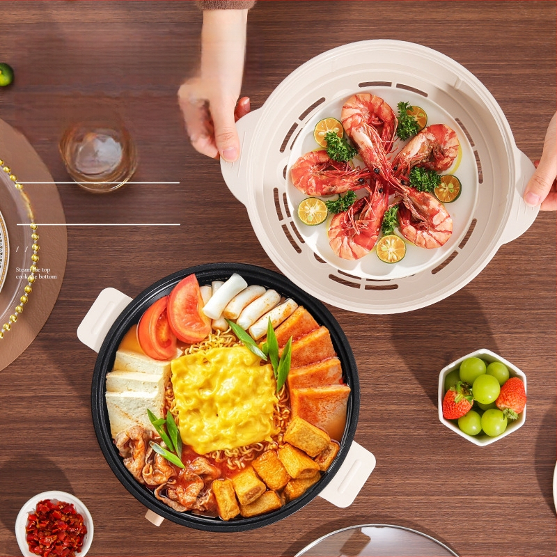 Fu xiaoguo Mudel F Kõigi funktsioonidega aurutamis-, praadimis- ja grillpott, mittekleepuv sisepõhi