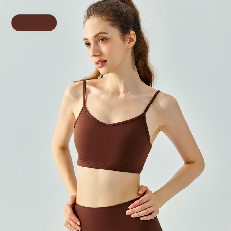 Naiste slim-fit sportlik top jooga jaoks, kaunis selja disain, fikseeritud kauss, reguleeritavad õlapaelad, vooder, 80% nailon, 20% spandeks