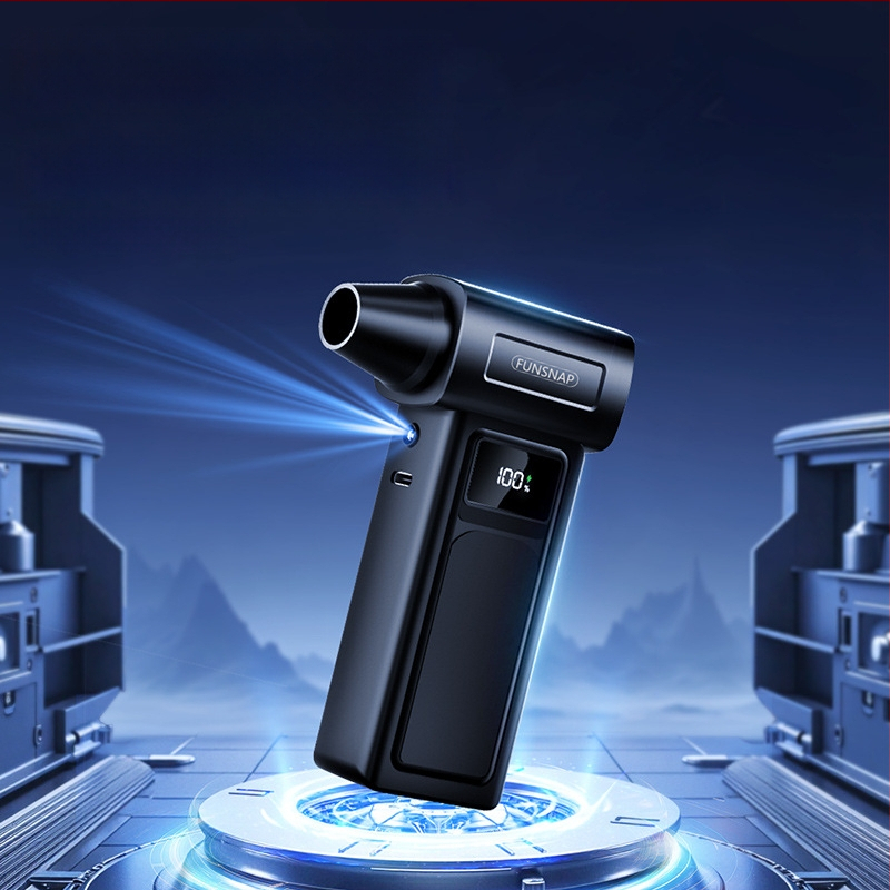 Käeshoitav ventilaator, 4 kiirust, brushless mootor, sisseehitatud aku 2000–4000 mAh, heli 36–45 dB