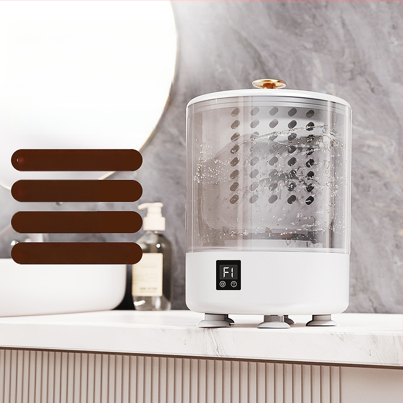 Mini veļas mašīna ar integrētu mazgāšanu un žāvēšanu, bezvadu portatīvs ierīce apģērbiem un zeķēm (Ry-002, 5V, 15W, USB uzlāde, <2 stundas)