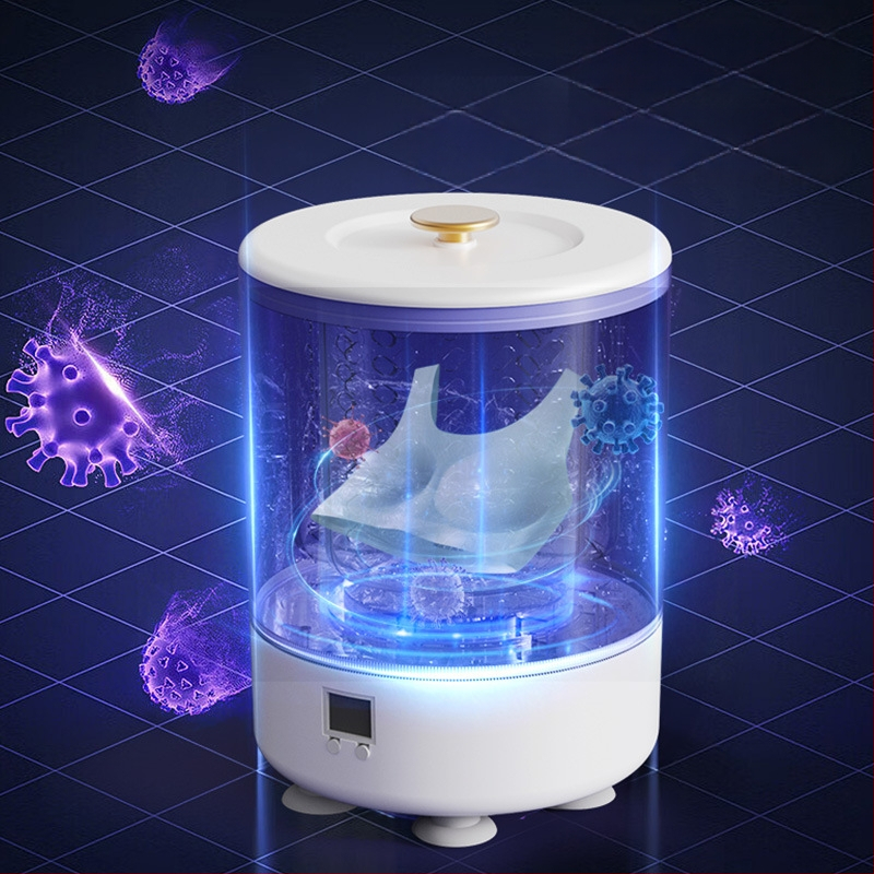 Mini veļas mašīna ar integrētu mazgāšanu un žāvēšanu, bezvadu portatīvs ierīce apģērbiem un zeķēm (Ry-002, 5V, 15W, USB uzlāde, <2 stundas)