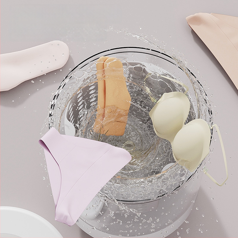 Mini veļas mašīna ar integrētu mazgāšanu un žāvēšanu, bezvadu portatīvs ierīce apģērbiem un zeķēm (Ry-002, 5V, 15W, USB uzlāde, <2 stundas)