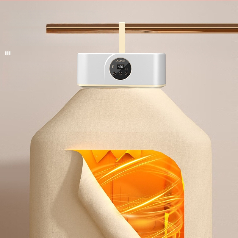 Jinzheng 021 Mehāniska drēbju žāvētājs, salokāms un pārnēsājams, USB/AC barošanas avots, 220V, 36W, Laika taimeris vairāk nekā 8 stundas