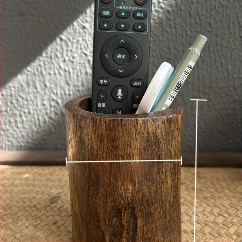 Ümmargune puidust kirjutusvahendi hoidja, mudel T096, retro stiilis laua dekor kodu- ja kontorisse, suurepärane kingitus kolimiseks või jõulude jaoks.