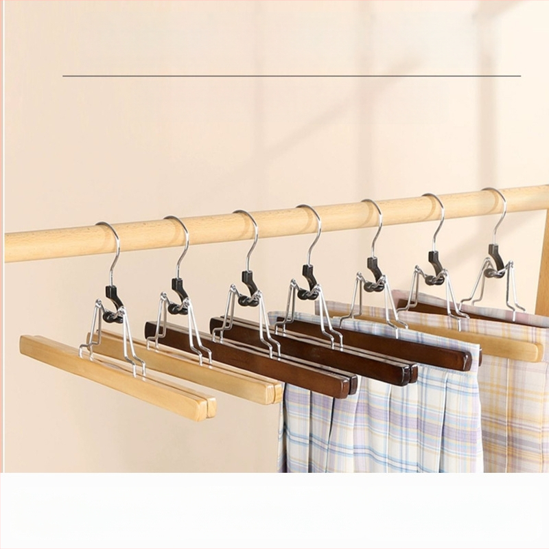 Puidust seeliku ja pükste klipp, mitte libisev, kortsudevastane, kohandatav