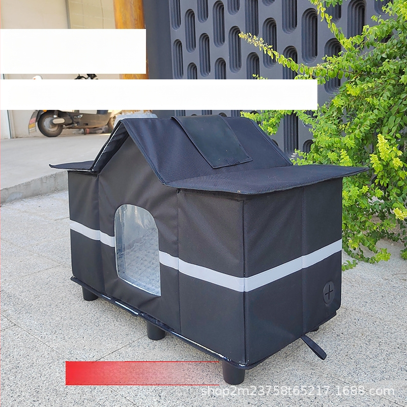 Väljas kasside varjupaik su suletud disainiga, veekindel ja talveks soe, nelja aastaaja varjupaik; materjalid: Oxford kangas ja PE õõnesplaat