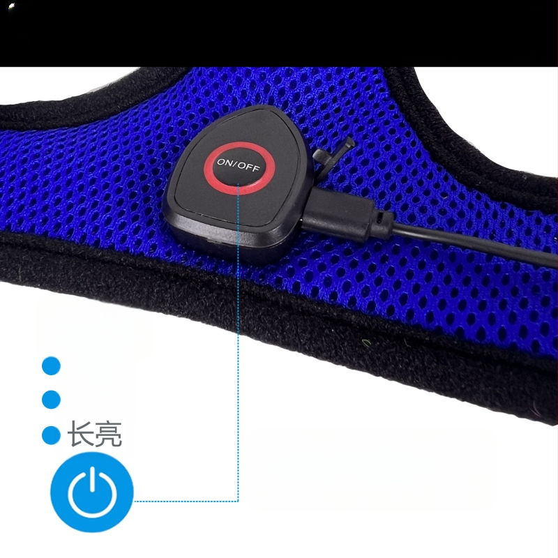 Koera rinnaosa – võrkkangas materjal, USB laadimine, öise nähtavuse LED-tule, tõmmatav