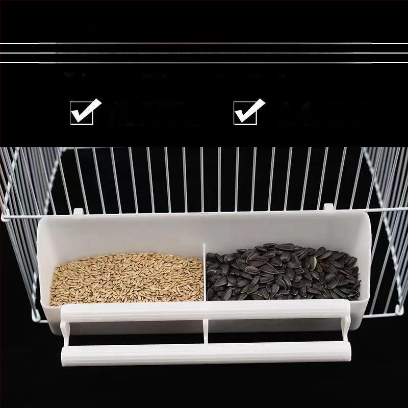 Kahekomponentne lindude toidu- ja joogikauss, paksendatud konstruktsioon, sobib papagoidele ja kajalindudele, kahemaksliline kasutus