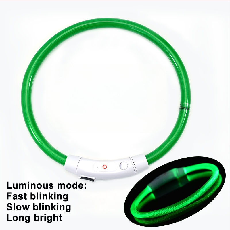 Valgustav koera kaelarihm – PVC, universaalne sobivus, igapäevane stiil, bränd Jinyao