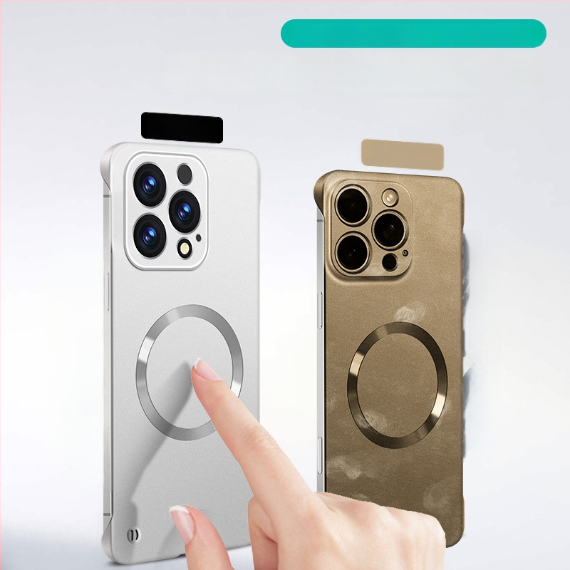 iPhone lietu korpuss — bezrāmju dizains, magnētisks, PC materiāls, izsmidzinātas apdares; saderīgs ar iPhone 12 Pro/12 Pro Max/13 Pro/13 Pro Max/14 Pro/14 Pro Max/ iPhone 13