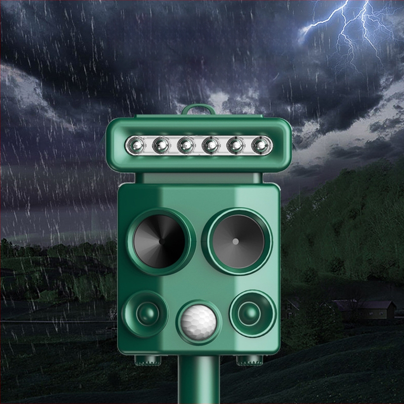 Väline ultrasoniline loomade ja lindude peletiseade, mudel H7017, laaditav, ABS korpus, 5V, 60Hz, 3W