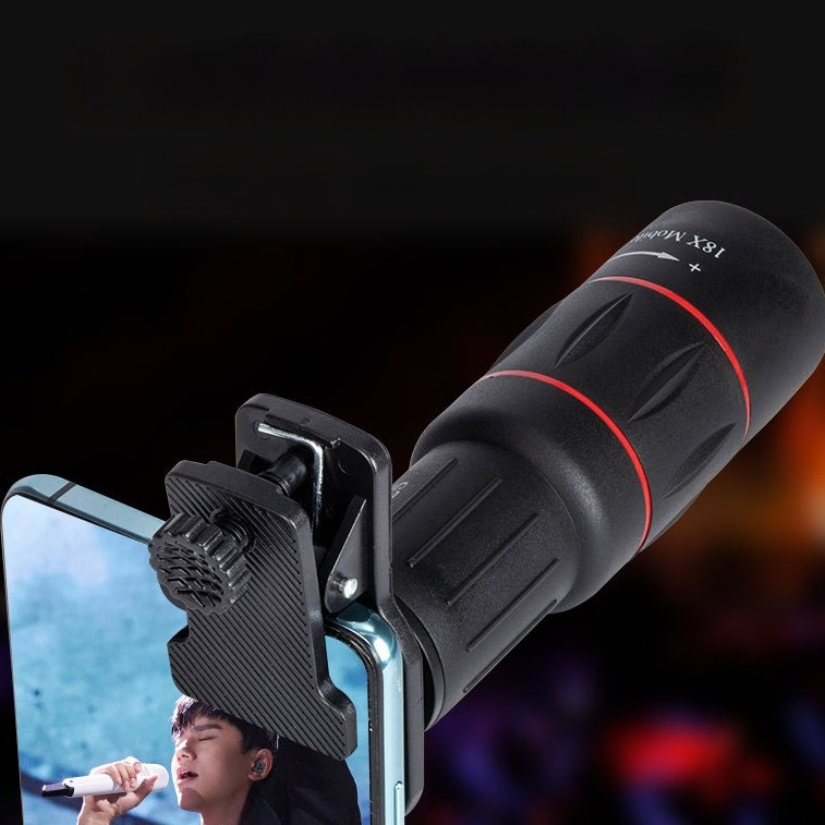 Ühe silma teleskoop nutitelefonidele, mudel 18X25, ühildu enamik telefonidega, HD-optika