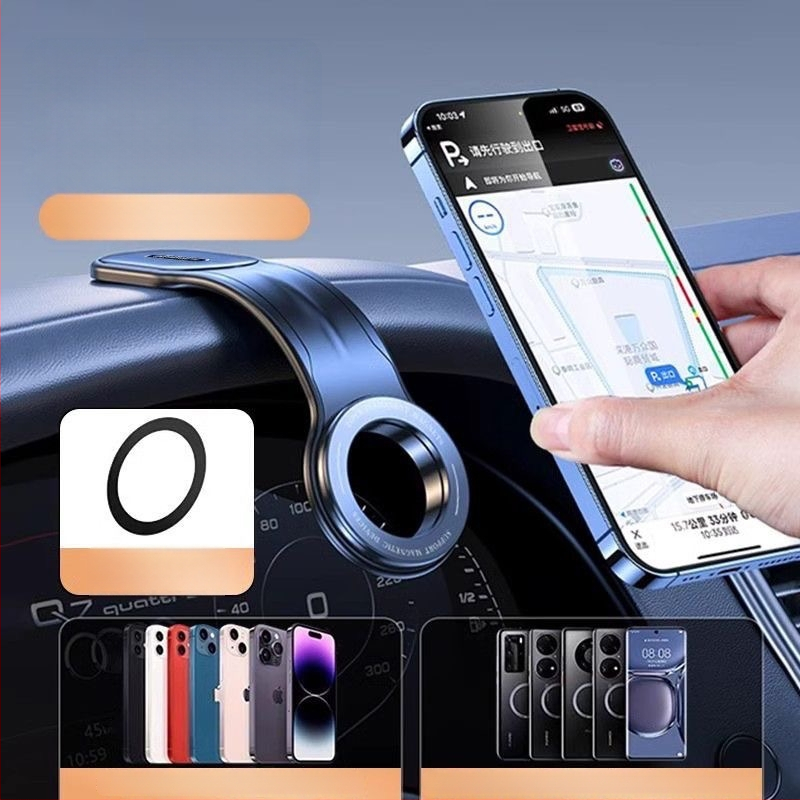 Auto armatuurlaua hoidik pöörleva ekraaniga, magnetiline tõmbumine, kokkuklapitav ja paindlik, universaalne ühilduvus