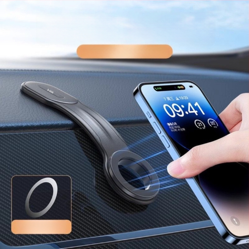 Auto armatuurlaua hoidik pöörleva ekraaniga, magnetiline tõmbumine, kokkuklapitav ja paindlik, universaalne ühilduvus