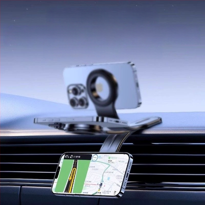 Auto armatuurlaua hoidik pöörleva ekraaniga, magnetiline tõmbumine, kokkuklapitav ja paindlik, universaalne ühilduvus