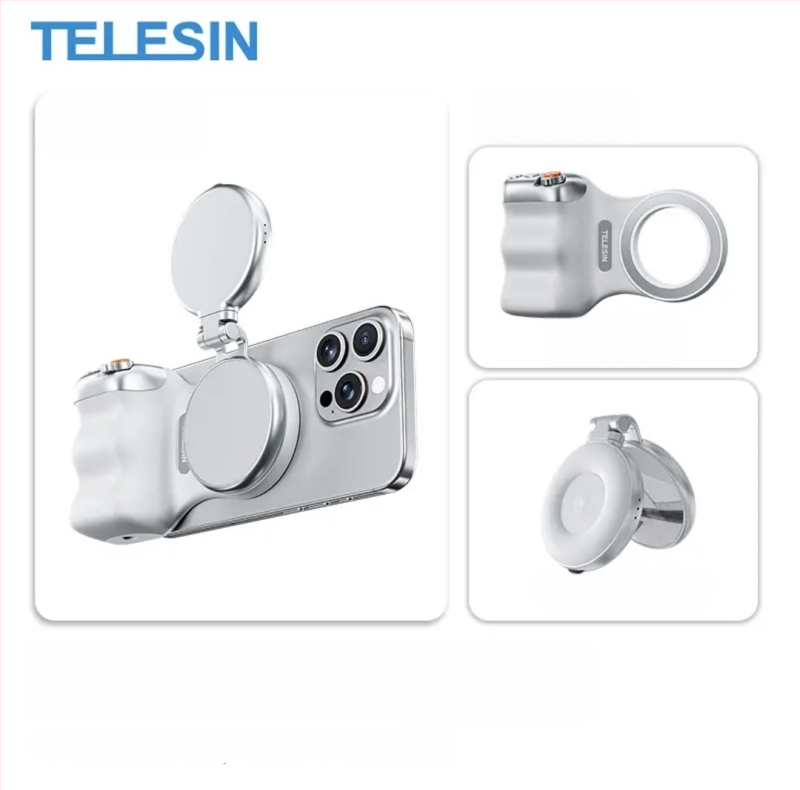 MagSafe fotografavimo laikiklis išmaniesiems – magnetinis pritvirtinimas, belaidis Bluetooth valdymas, vaizdo stabilizavimas, ABS korpusas, suderinama su Apple ir Android