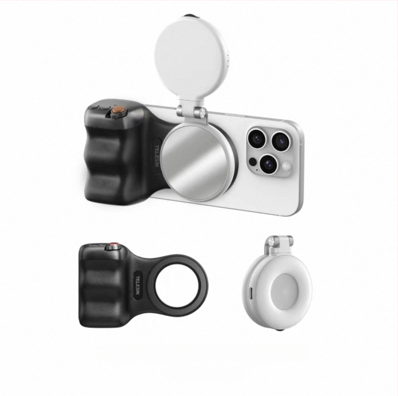 MagSafe fotografavimo laikiklis išmaniesiems – magnetinis pritvirtinimas, belaidis Bluetooth valdymas, vaizdo stabilizavimas, ABS korpusas, suderinama su Apple ir Android