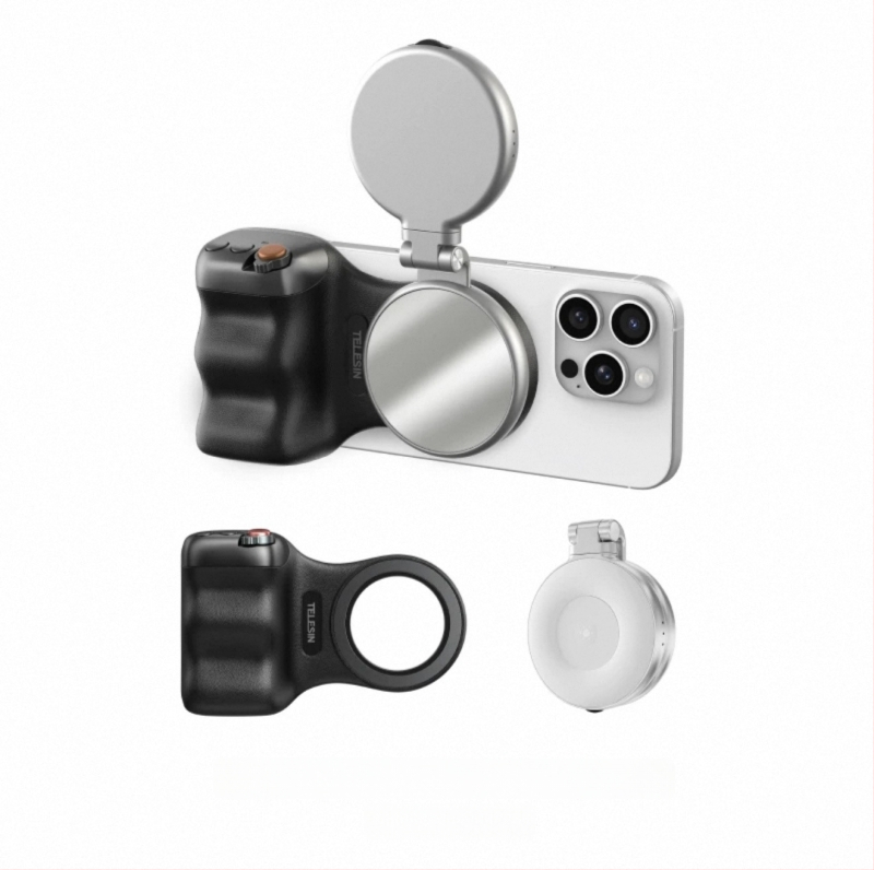 MagSafe fotografavimo laikiklis išmaniesiems – magnetinis pritvirtinimas, belaidis Bluetooth valdymas, vaizdo stabilizavimas, ABS korpusas, suderinama su Apple ir Android