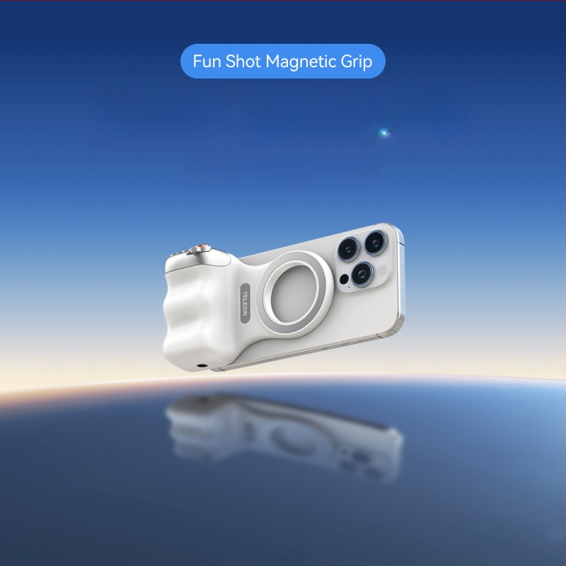 MagSafe fotografavimo laikiklis išmaniesiems – magnetinis pritvirtinimas, belaidis Bluetooth valdymas, vaizdo stabilizavimas, ABS korpusas, suderinama su Apple ir Android