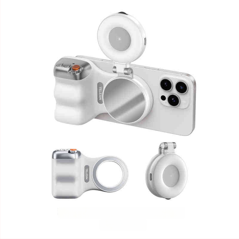 MagSafe fotografavimo laikiklis išmaniesiems – magnetinis pritvirtinimas, belaidis Bluetooth valdymas, vaizdo stabilizavimas, ABS korpusas, suderinama su Apple ir Android