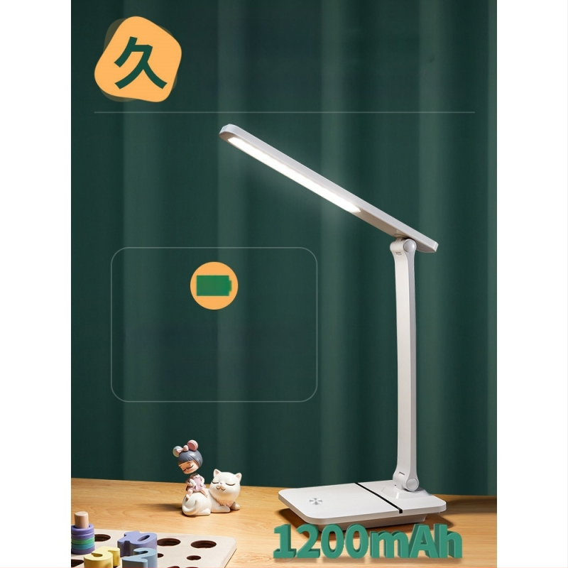 LED Väike laualamp õppimiseks – nägemist kaitsev, USB toide, laetav, häälega juhitav lüliti, PC+ABS varjund (CRI ≥95)