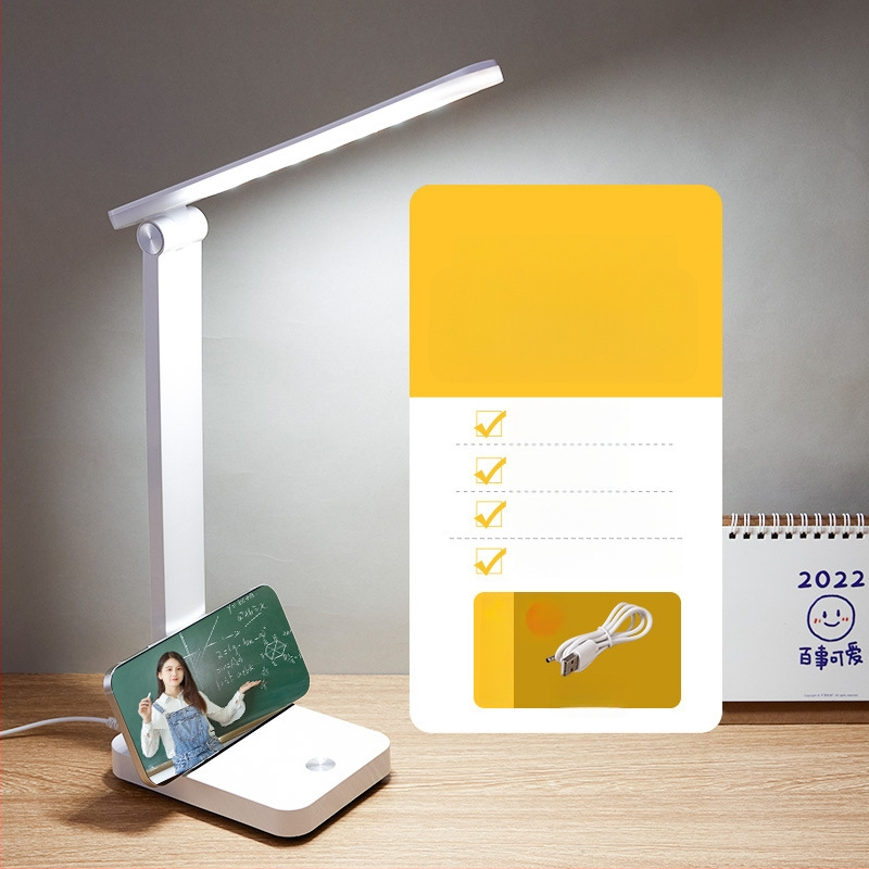 LED Väike laualamp õppimiseks – nägemist kaitsev, USB toide, laetav, häälega juhitav lüliti, PC+ABS varjund (CRI ≥95)