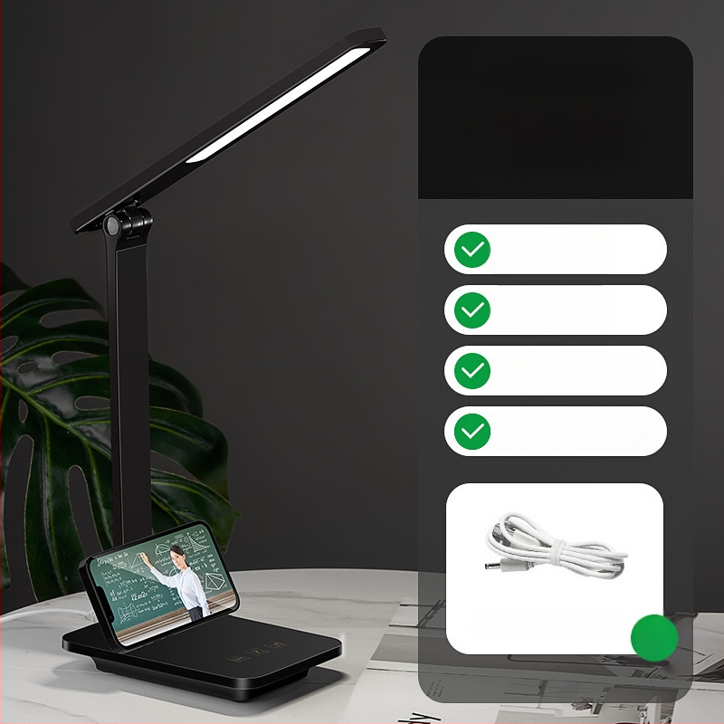 LED Väike laualamp õppimiseks – nägemist kaitsev, USB toide, laetav, häälega juhitav lüliti, PC+ABS varjund (CRI ≥95)