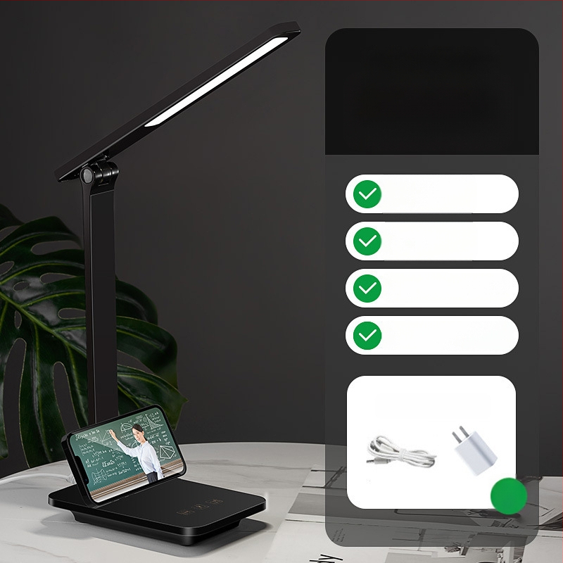 LED Väike laualamp õppimiseks – nägemist kaitsev, USB toide, laetav, häälega juhitav lüliti, PC+ABS varjund (CRI ≥95)