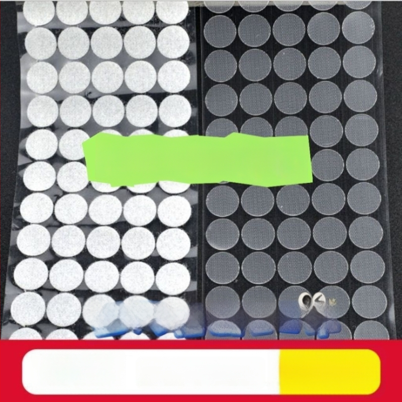 Käsitsi valmistatud ultraõhuke ümmargune Velcro adhesiivsel taustal laste vaikraamatute jaoks, läbipaistev ja tugev