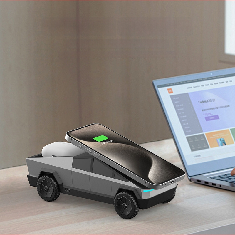 Laua juhtmevaba laadija 3-ühes telefonile, kellale ja kõrvaklappidele magnetlaadimisega, QC3.0, 15W