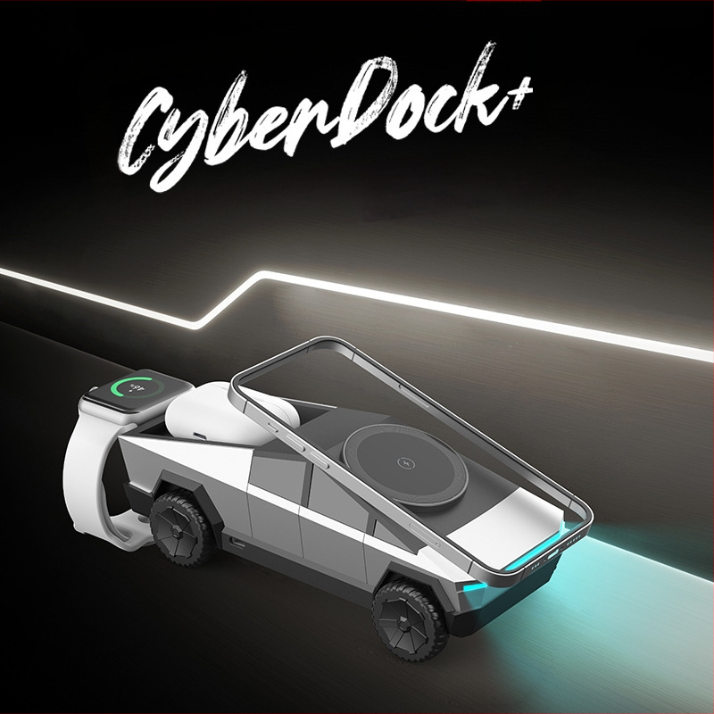 Laua juhtmevaba laadija 3-ühes telefonile, kellale ja kõrvaklappidele magnetlaadimisega, QC3.0, 15W