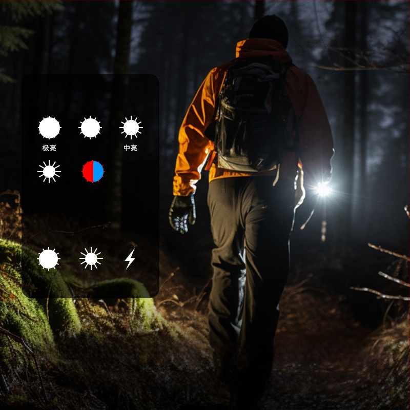 Laaditav LED taskulamp, kaasaskantav mini EDC, 4W, 3.0-4.2V, sisseehitatud akumulator