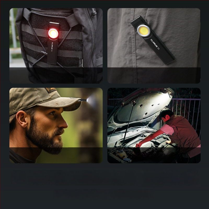 Laaditav LED taskulamp, kaasaskantav mini EDC, 4W, 3.0-4.2V, sisseehitatud akumulator