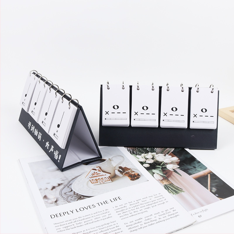 Rütmikaartide komplekt muusikaõppe jaoks – rütmi ja nootide harjutuskartid, lauakalender kaasas, vanusevahemik 15–35 aastat