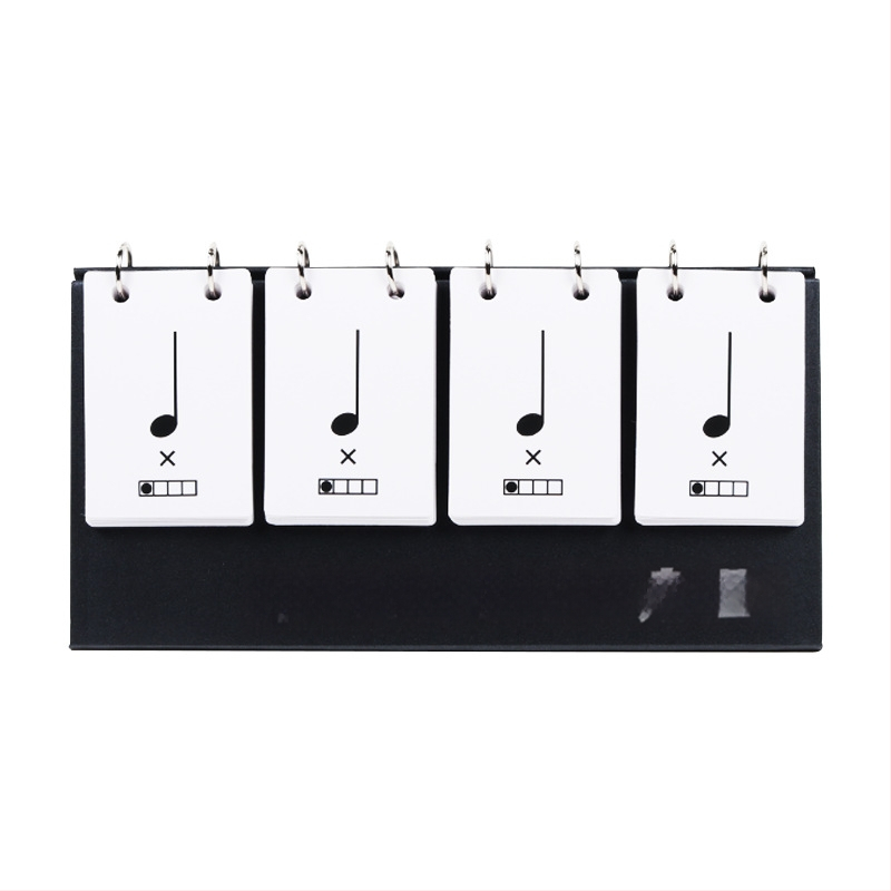 Rütmikaartide komplekt muusikaõppe jaoks – rütmi ja nootide harjutuskartid, lauakalender kaasas, vanusevahemik 15–35 aastat