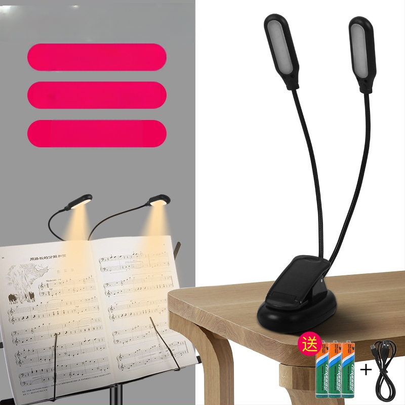 Laetav LED-muusikastendi lamp klipsiga, reguleeritav, klaveriharjutuseks