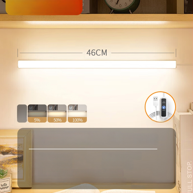 LED laualamp õppimiseks silmade kaitsmiseks – USB toide, 5V, magnetkinnitus, PC+ABS varju, ümbritsev valgus