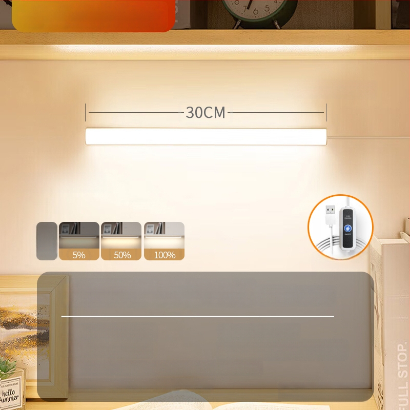 LED laualamp õppimiseks silmade kaitsmiseks – USB toide, 5V, magnetkinnitus, PC+ABS varju, ümbritsev valgus